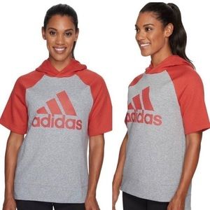 Adidas Short Sleeve Hoodie - Size: Medium